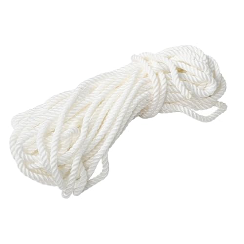 Milisten - Milisten Weißes Nylon Schiffstauwerk Marinequalität Anlegeleine Für Boote Robustes Bootsseil Zum Festmachen Und Ankern Maritimer Einsatzbereich