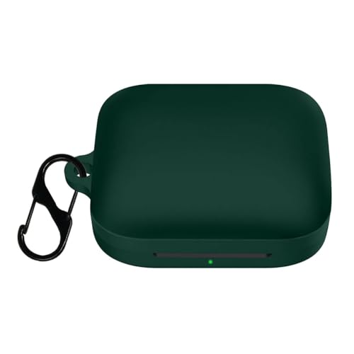 Image of LIRAMARK Silicone Cover Case with Carbiner Compatible with OnePlus Buds Pro 2 (2023) / Oneplus Buds Pro 2R (Green)