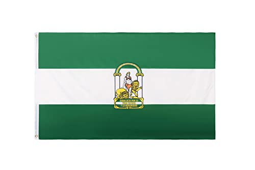 Bandera de Andalucía, bandera colores Andalucía, bandera 150cm x 90cm, bandera andaluza (Andalucía)