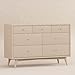 Babyletto Palma 7-Drawer Assembled Double Dresser in Taupe, Greenguard Gold Certified