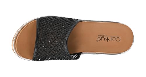 Corkys Footwear Women's Lets Mesh Around 2.5-Inch Wedges - Featuring A Single Mesh Strap With Rhinestones, All-Day Comfort With EVA Insoles, And A Stylish Design for Every Occasion4