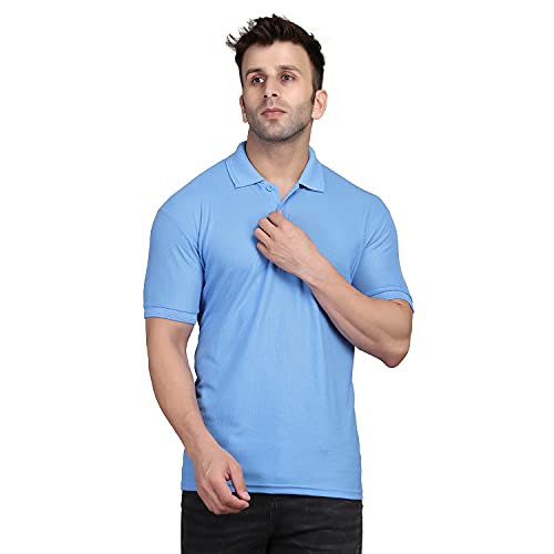 Image of INKKR Men's Combo Polo Neck Cotton Blend Solid T-Shirt (Pack of 2)