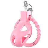Uoffile Male Chastity Cage Devices, Small Lightweight Sissy Chastity Cage with 8 Adjustable Cock Rings and Invisible Lock, Man Penis Exercise Bondage Gear & Accessories Couple BDSM Adult Sex Toys Game