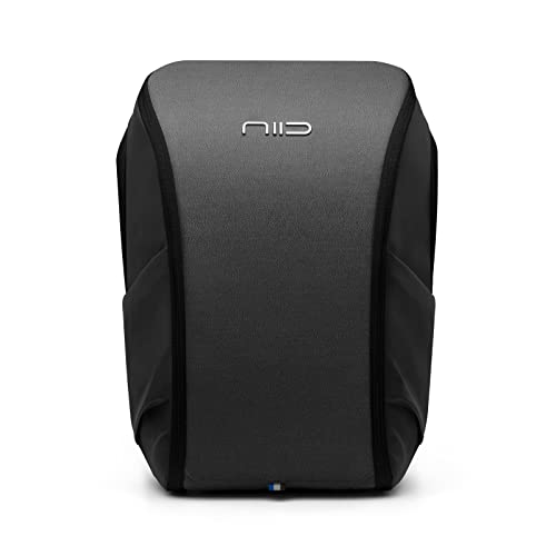 NIID Decodeメンズテックバックパック、ビジネス旅行バックパック、ラージショルダーバッグ、カメラバックパック、メンズラップトップバックパック 15インチMacBook Pro用, ブラック, 2XL, ハイキングや写真撮影。