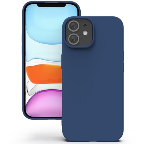 YATWIN Silicone Case for iPhone 11, Soft-Touch, Shockproof, DustProof, Antiskid Full Body Armour Phone Cover for Apple iPhone 11 - Dark Blue