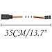 2Pcs ShareGoo JR Style Servo Splitter 1 Male to 2Female Y Harness Leads Y Splitter Cable Lead Wire 350mm for RC Cars Airplane Helicopter Drone Receiver Servo ESC