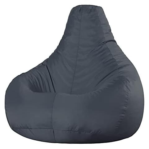 Bean Bag Bazaar Recliner Gaming Bean Bag Chair, Slate Grey, Large Indoor Outdoor Bean Bags, Lounge or Garden, Big Adult Gaming Bean Bag Chairs with Filling Included Cover