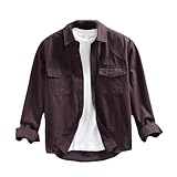 Photo Gallery hndudnff camicia da uomo a maniche lunghe casual tinta unita abbigliamento da lavoro sciolto e morbido street wear, viola, 4xl Photo Gallery hndudnff camicia da uomo a maniche lunghe casual tinta unita abbigliamento da lavoro sciolto e morbido street wear, viola, 4xl