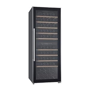 Respekta Vrijstaande Wijnkoelkast voor 77 Standaardflessen / 193 L Bruikbare Inhoud/Instelbare Thermostaat 5-22°C/Touchbediening/LED-verlichting/Omkeerbare Deurscharnier/Max. 43 dB WKS 77