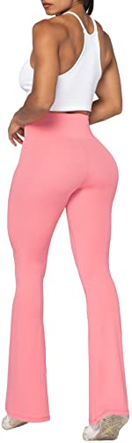 Image of Sunzel Flare Leggings, Crossover Yoga Pants with Tummy Control, High-Waisted and Wide Leg