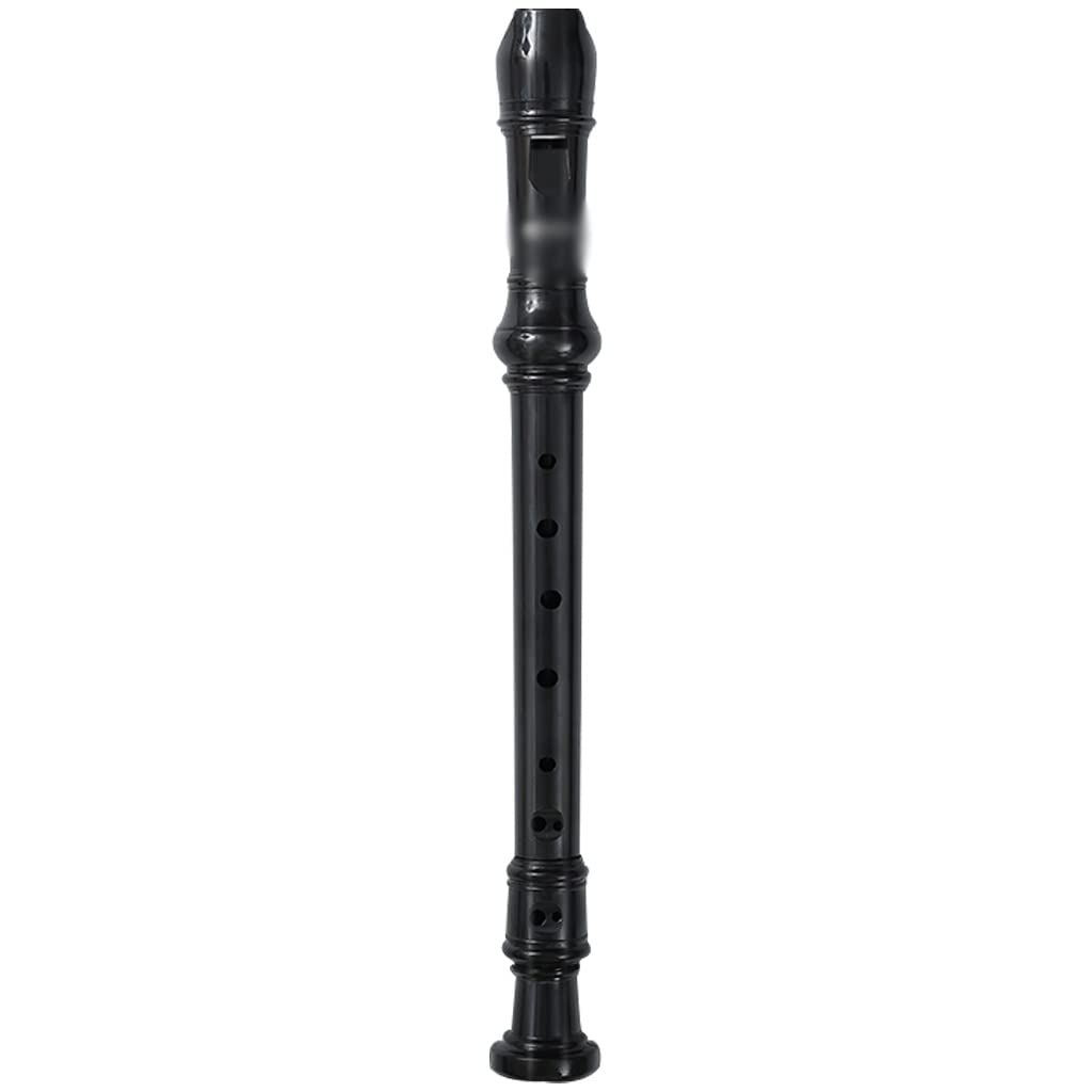 Recorders 3-Stage Structure Soprano Recorder, German Recorders Practice for Beginners, Flute Instrument for Music Lessons, with Velvet Bag + Cleaning Stick (Color : Black, Size : German)