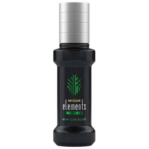 Involve your senses Elements Pro-New Car Scent - IEP04-30 Ml|Strong Leather Car Scent Spray With Hanging Card|200 + Sprays | Car Accessories interior | car perfumes and fresheners | Car perfume