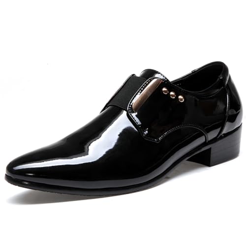 Factory Direct Delivery Men's Shiny Patent Leather Oxford Loafer Dress Shoes, Ideal for Business Conferences, Weddings, Gala Dinners and Upscale Social Mixers