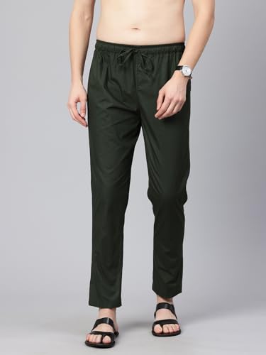 Image of Majestic Man Men's Regular Fit Mid Rise Casual Style Pure Cotton Pyjama Bottom