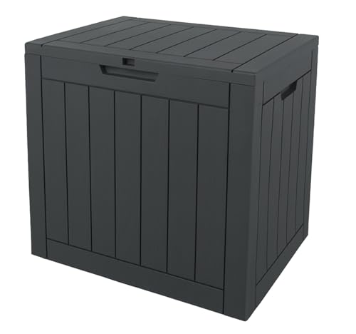 Ondis24 City Cube, Kunststoff Box - Abschließbare Poolbox, Gartenbox Wasserdicht, 110L, Anthrazit, 55x43x53cm Außenmaß, 75Kg Gewichts- & Sitzbelastbarkeit - Ideal für Wohnungs-, Pool- & Gartenbesitzer Ondis24 City Cube, Kunststoff Box - Abschließbare Poolbox, Gartenbox Wasserdicht, 110L, Anthrazit, 55x43x53cm Außenmaß, 75Kg Gewichts- & Sitzbelastbarkeit - Ideal für Wohnungs-, Pool- & Gartenbesitzer