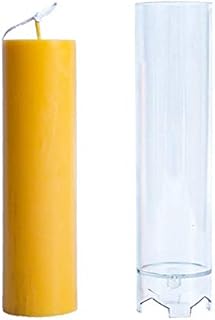 TARTIERY Candle Mold For Candle Making Plastic Pillar Candle Making Kit Conjoined Cylindrical Durable DIY Plastic Mould Large Cylinder Rib Candle Making Molds DIY Candle Making Supplies Set