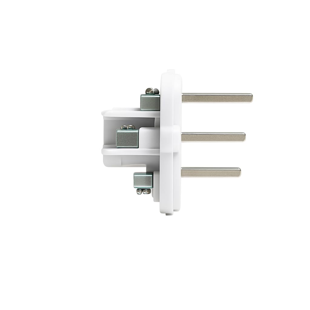 Enchufe Macho para para Hornos, Microondas y Placas Vitrocerámicas | Clavija para Cocina TT | 25A | 2P+T | 250V | IP20 | Potencia 6000W | Blanco |