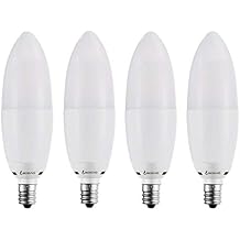 BOGAO LED Candelabra Bulb, 12W 6000K LED Candle Bulbs, 85-100W Equivalent, E12 Base, 1200 Lumens, Torpedo Shape 4 Pack 6000K RB