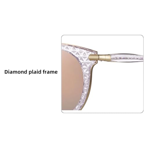 Womens Polarized Sunglasses Retro Cat Eye Round Frame UV Protection Sun Glasses4