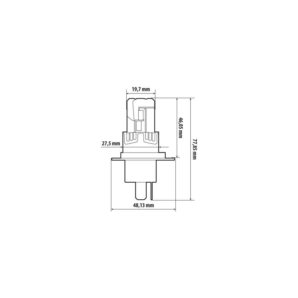 PILOT 57691 12V Halo LED Alien Series, Kit conversione a LED - (H4) - 25W - P43t - 1 pz - Scatola