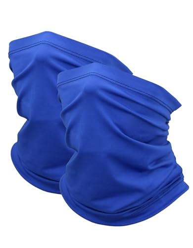 JHYWELL Cooling Neck Gaiter Face Mask, Royal Blue UV Protection Masks Gator, Windproof Bandana for Skiing, Fishing, Hiking, Cycling (Royal Blue)
