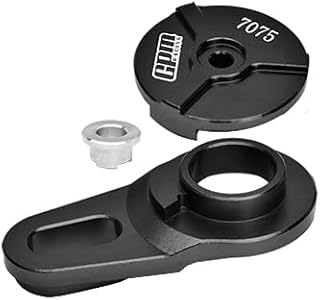 GPM Upgrades Aluminum 7075 Servo Saver Assembly 25T for 1/4 Promoto MX Motorcycle RTR FXRï¼ˆLOS06000ï¼‰/1/4 Promoto MX Motorcycle RTR FXRï¼ˆLOS06002ï¼‰ RC Car (Black)