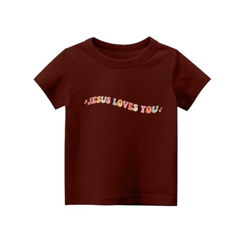 Girls Christian Shirt Jesus Loves You Shirt Faith Tops Tee, Ages 1-15 Years 5