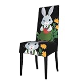 WHJSSF Funda protectora estampada para silla de comedor, suave, cómoda, resistente a las arrugas, se adapta a la mayoría de sillas sin brazos