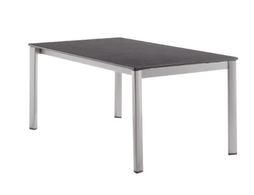 Preisvergleich Produktbild Sieger 1980-50 Loft-Ausziehtisch Puroplan-Dekorplatte 165 / 225 / 285 x 95 cm graphit, TP schiefer