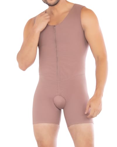 Fajas DPrada Delie 09016 Colombian Body Shaper for Men (Cocoa, XXX-Large)