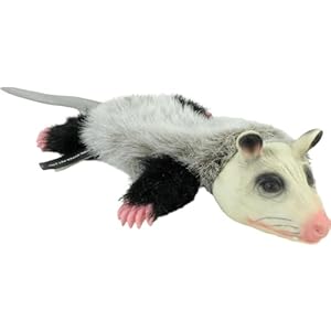Hyper Pet Real Skinz Plush Dog Toy with Squeaker, Opossum