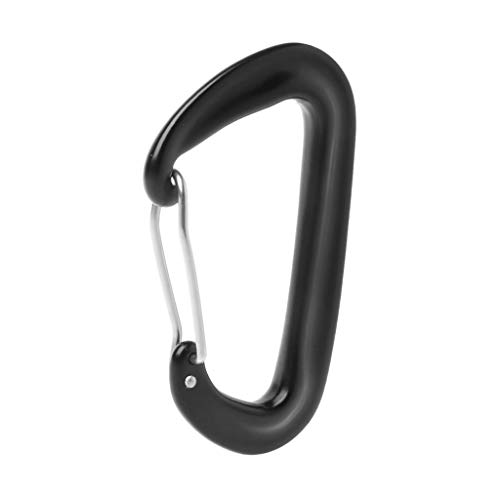KAIXINXIN Carabiner Clip Heavy Duty Carabiner for Hammocks Camping Hiking Keychains D Shaped Spring Hook Carabiners Harness, Black