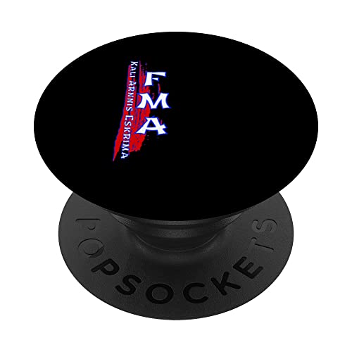 Arnis Eskrima Kali Filipino Martial Arts logo for the fan PopSockets Swappable PopGrip, Black