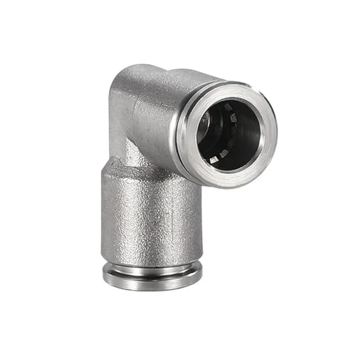 Racor recto neumático de acero inoxidable para unión de tubos PU 8mm 4