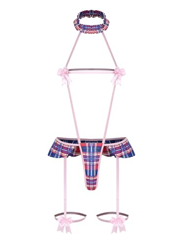 Nyeemya Lencería Erótica Mujer Lingerie Mujeres Tanga Micro Pijama Un Solo Pieza Ropa Interior Anime Luna De Miel Rosa XL