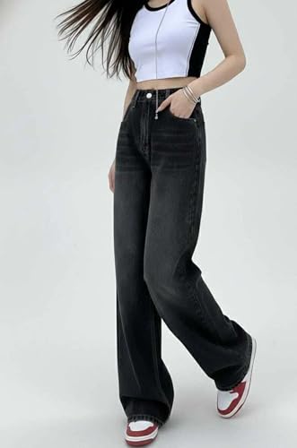 Image of KOTTY Women's Wide Leg Denim Jeans | Loose Fit High Rise Baggy Style Jeans for Women