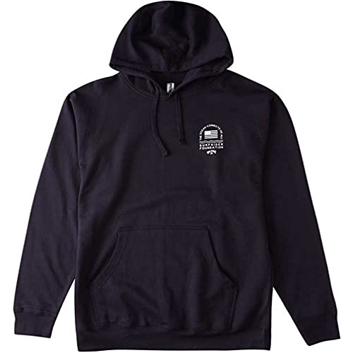 Pull à capuche Lock Up coton avec grande poche sweat marine