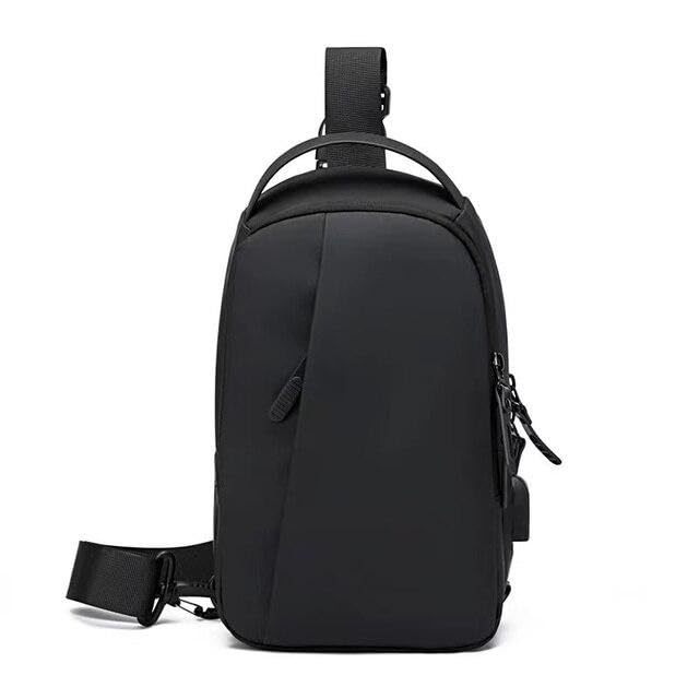 LATIQ MART Unisex Crossbody Waterproof Shoulder Bag with USB Charging Casual Daypack Chest Bag Sling Backpack for Hiking Walking Biking Traveling Cycling-picture-16