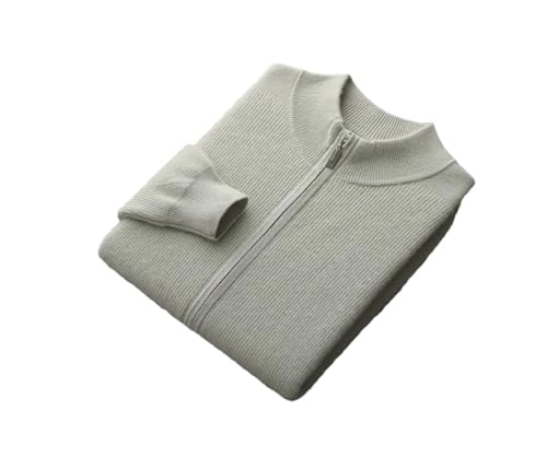 Men's Casual Soft Warm Knitted Sweater Zipper Thickened Stand Collar Open Cardigan Business Casual Sweaters