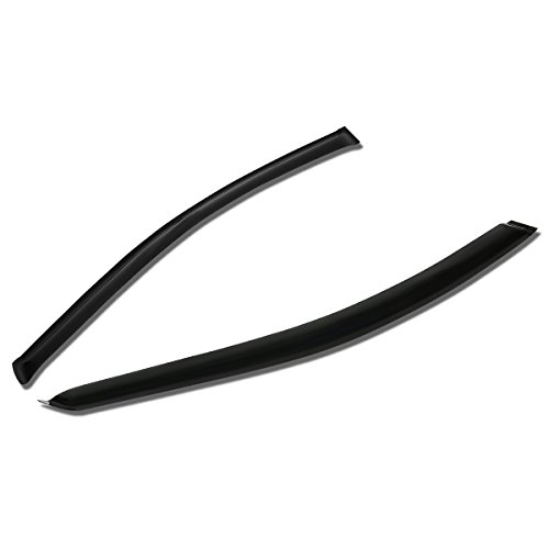 Auto Dynasty Window Visors Compatible with 06-11 Honda Civic Coupe, Pair of Tape-On Side Window Vent Visor Deflectors Rain Guard, Glossy Dark Smoke