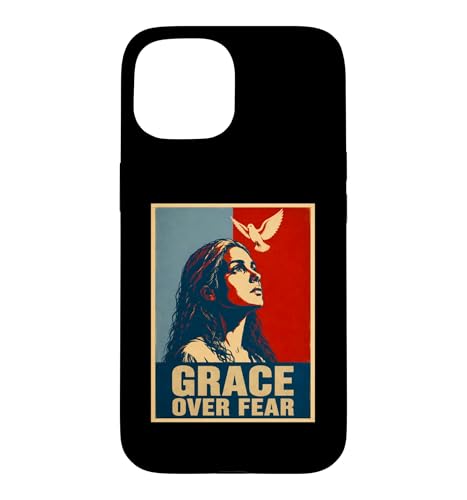 Grace Over Fear �N���X�`���� ���� �� �M�� �X�}�z�P�[�X iPhone 15 �p