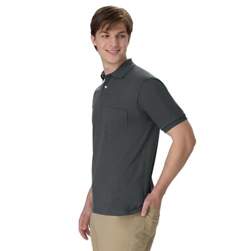 Hanes Men's Short-Sleeve Jersey Pocket Polo (2 pack) - image 5