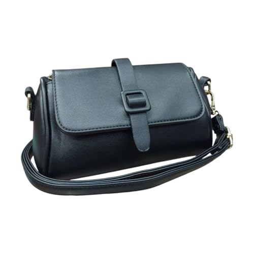 Bolsa Feminina Transversal Bauzinho Pequena Com Fivela Espaçosa Estilosa Preto