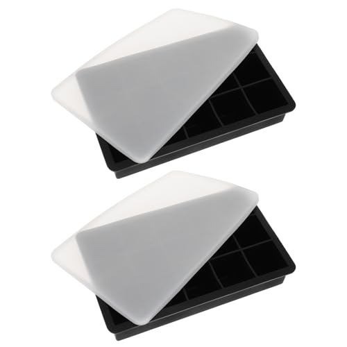 Molde de silicona para cubitos de hielo con tapa x2 miniatura 1
