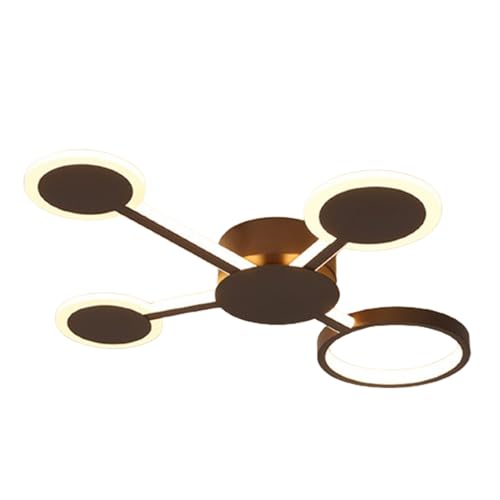 Plafonnier LED noir dimmable pour salon et chambre moderne