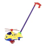Perfeclan Schiebespielzeug, Lernhubschrauber, Handschiebespielzeug, Handschiebeflugzeug, Autospielzeug für Kinder, Kleinkinder, Geschenke, Flugzeug