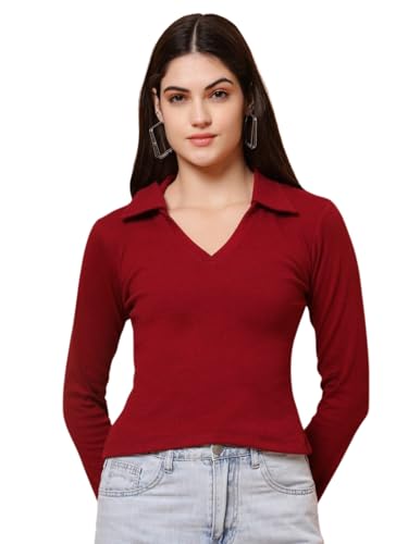 Image of Women's Solid Slim Fit T-Shirt
