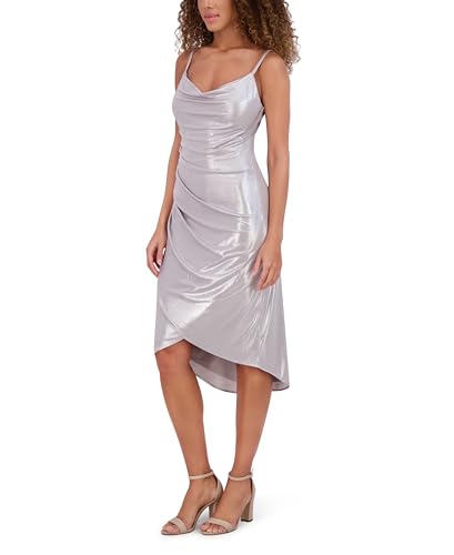 Image of Siena Women's Spaghetti Strap Cowl Neck Midi Dress