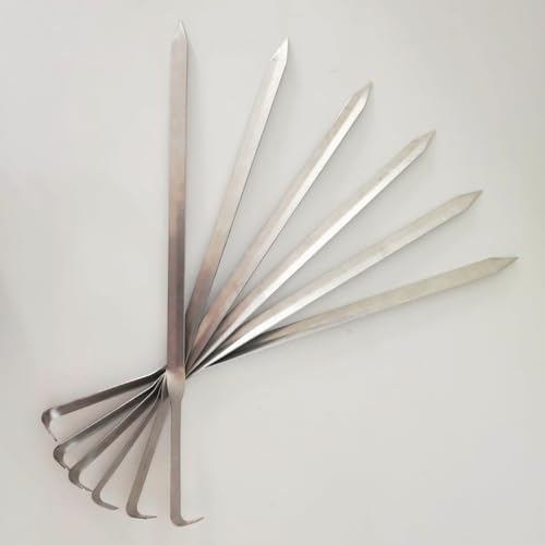 Vulcaninox | Kit da 6 Spiedini BBQ in Acciaio Inox 304 – 60 cm Spessore 1,5 mm | Artigianali Made in Italy | Resistenti alla Deformazione e alla Ruggine | Ideali per Carne, Picanha, Marshmallow