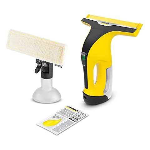 Kärcher Akku-Fenstersauger WV 6 Plus (Extra lange Akkulaufzeit: 100 min, wechselbare Absaugdüse, Sprühflasche mit Mikrofaserbezug, Fensterreiniger-Konzentrat 20 ml, ohne Sonderzubehör) Cover